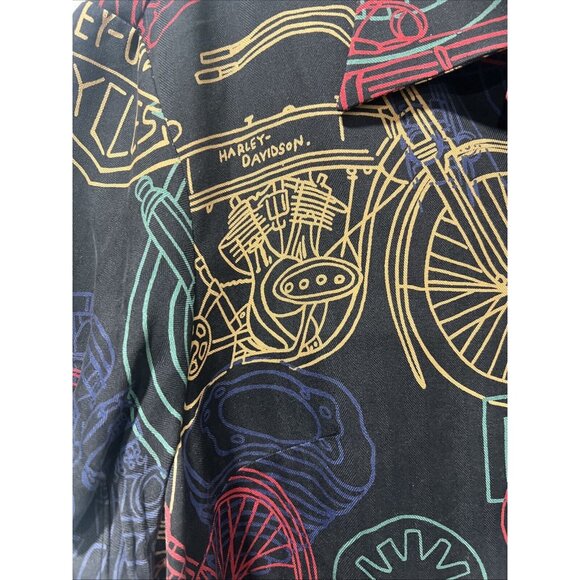 Harley Davidson Tori Richard‎ 100% Silk Button Up Shirt Women’s Large Hawaii - Picture 6 of 13